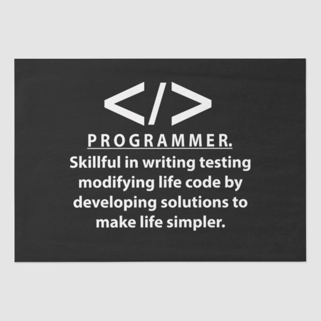 Programmierer-Programmier Seidenpapier (Vorderseite)