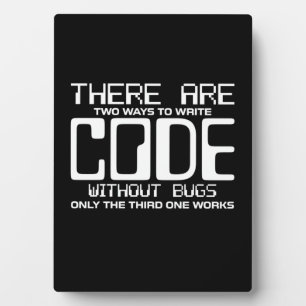 Programmierer schreiben Code ohne Fehler Fotoplatte