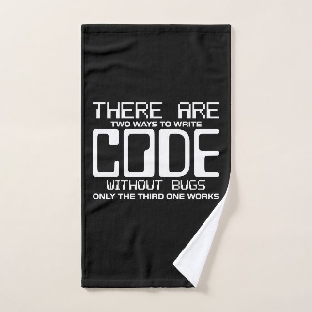Programmierer schreiben Code ohne Fehler Handtuch (Handtuch)