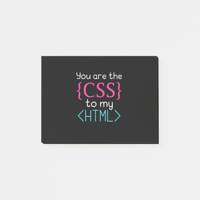 Programmierer Sie sind CSS zu meinem HTML Post-it Klebezettel (Vorderseite)