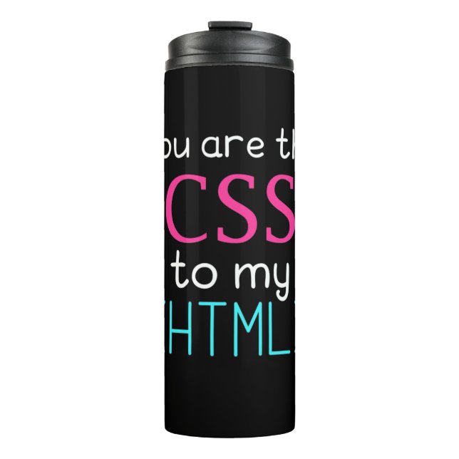 Programmierer Sie sind CSS zu meinem HTML Thermosbecher (Vorderseite)