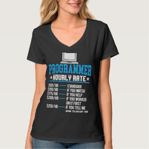 Programmierer stündliche Bezahlung Computer Expert T-Shirt