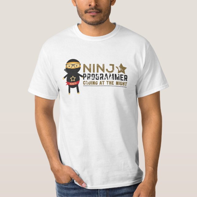 Programmierer-T - Shirt: Ninja Programmierer T-Shirt (Vorderseite)
