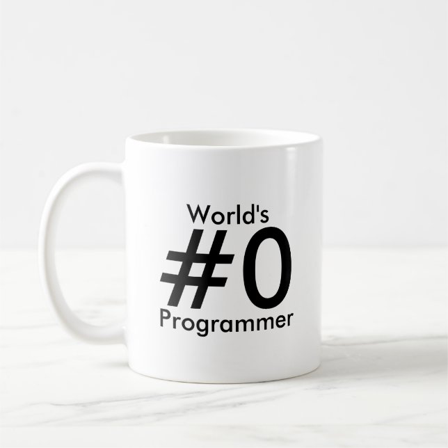 Programmierer-Tasse das #0 der Welt Kaffeetasse (Links)