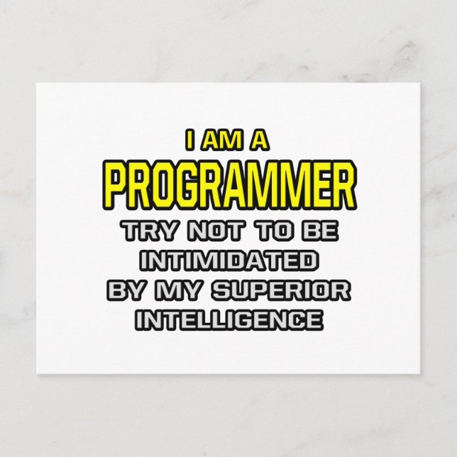 Programmierer... Überlegene Intelligenz Postkarte (Vorderseite)