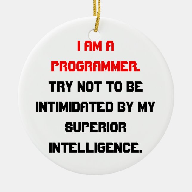 Programmierer-Verzierung Keramik Ornament (Vorne)