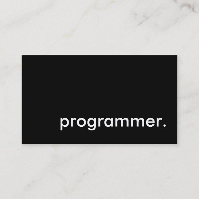 Programmierer. Visitenkarte (Vorderseite)