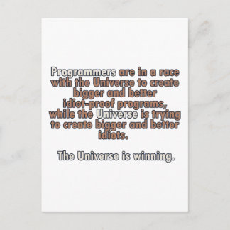 Programmierer VS Universe Postkarte