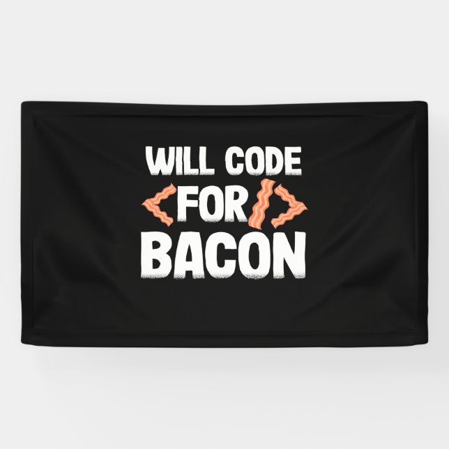 Programmierer wird Code für Bacon Banner (Horizontal)