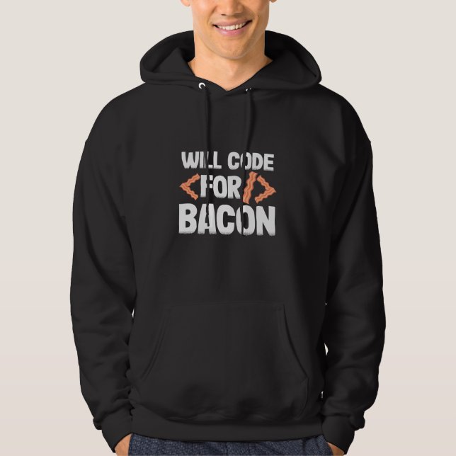 Programmierer wird Code für Bacon Hoodie (Vorderseite)