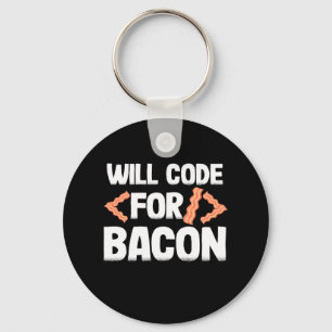 Programmierer wird Code für Bacon Schlüsselanhänger