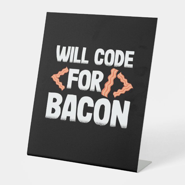 Programmierer wird Code für Bacon Sockelschild (Vorderseite)