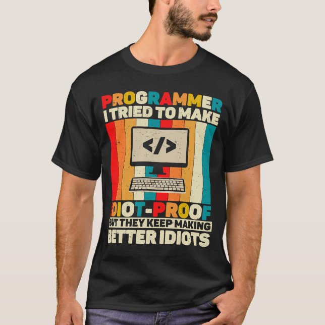 Programmierer Zitat Codierung Computer Ingenieur T-Shirt (Vorderseite)