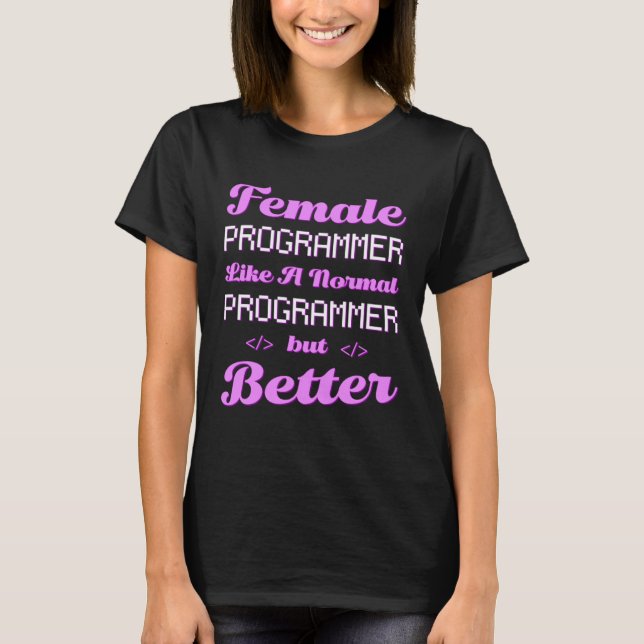 Programmiererin T-Shirt (Vorderseite)