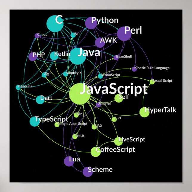 Programmiersprache von JavaScript Poster (Vorne)