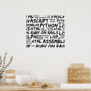 Programmiersprachen, Computersprachen, Code Poster