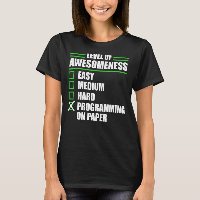 Programmierung des Programmierers auf Papier Infor T-Shirt (Vorderseite)