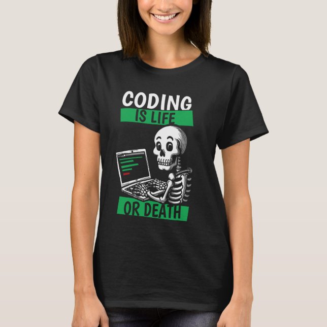 Programmierung des Programmierers Skeleton - Softw T-Shirt (Vorderseite)