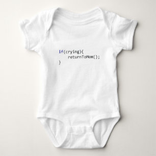 ProgrammierungsSpaß, wenn schreiende Rückkehr zu Baby Strampler