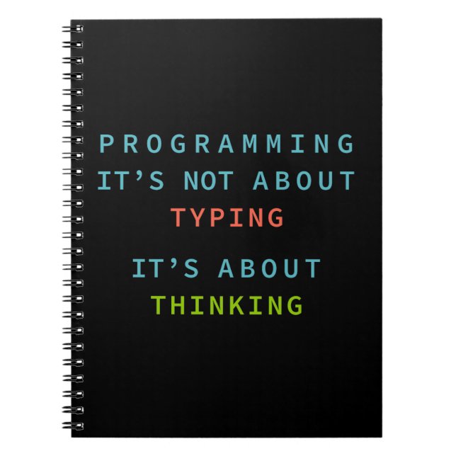 “Programming Quote Notebook for Coders & Developer Notizblock (Vorderseite)
