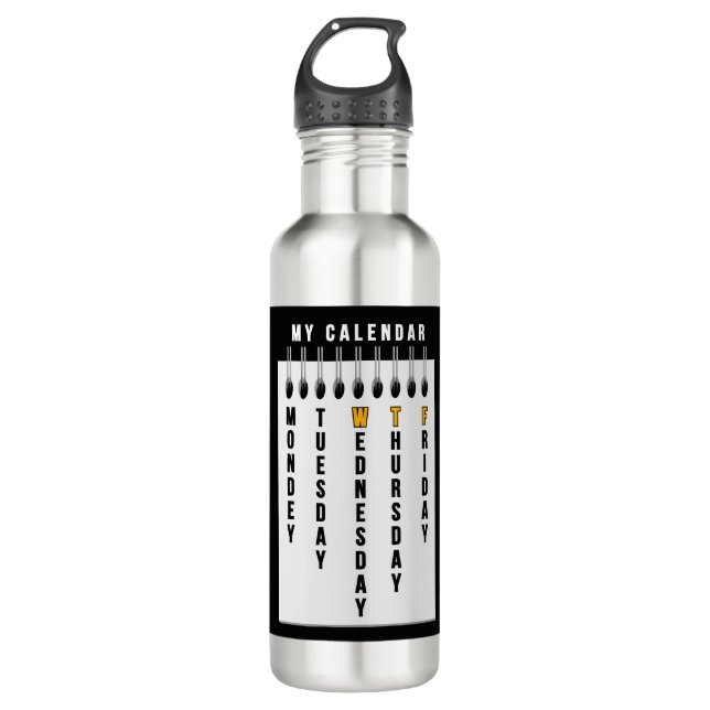 Programmkalender Edelstahlflasche (Vorderseite)
