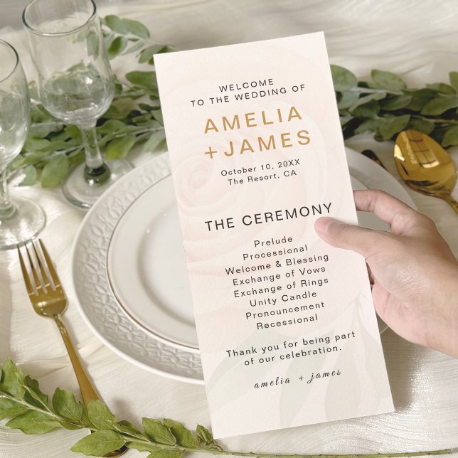 Programmkarte für die Elegante Blush-Rose (Von Creator hochgeladen)