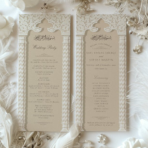 Programmkarte für die Islamische Hochzeitsfeier Einladung