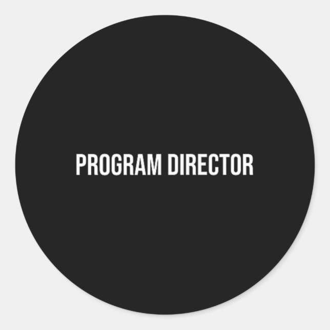 Programmleiter Psychische Gesundheit  Runder Aufkleber (Vorderseite)