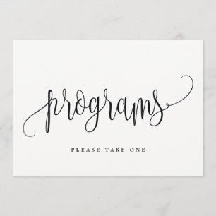 Programmzeichen - Schöne Kalligrafie Einladung