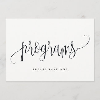 Programmzeichen - Schöne Kalligrafie Einladung