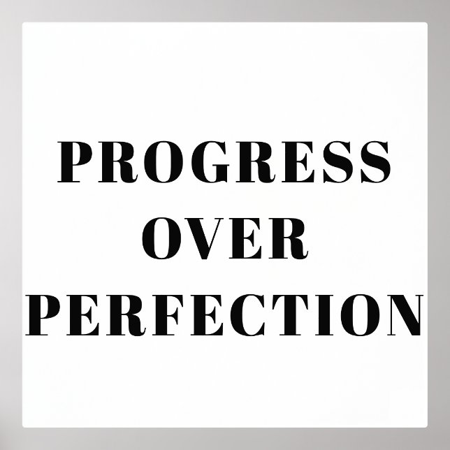 Progrès sur la perfection Motivation Poster (Recto)