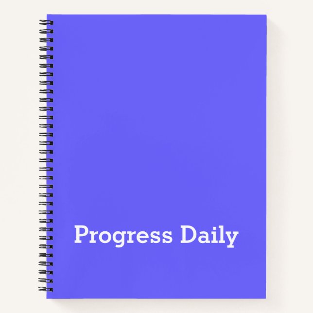 „Progress Daily“ Ästhetik-Studentenjournal Notizbuch (Vorderseite)