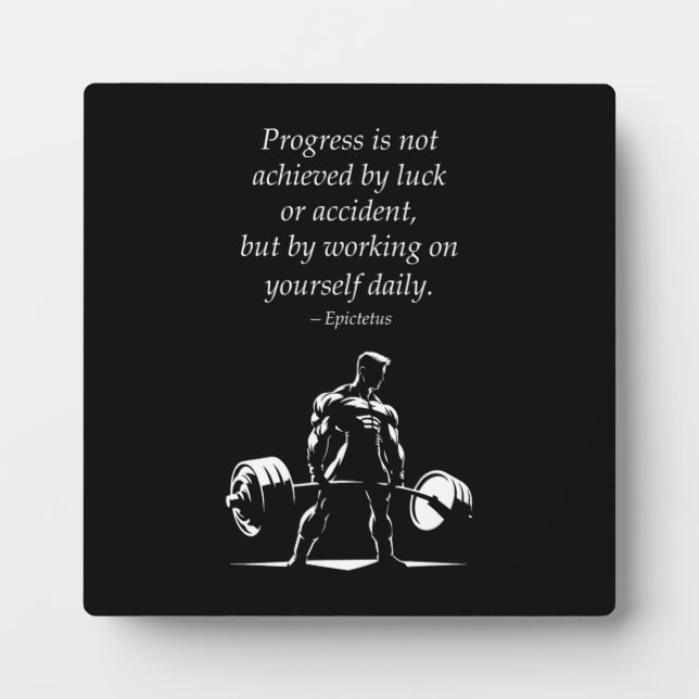 Progress Daily - Motivierend Gym, Workout-Fitness Fotoplatte (Vorderseite)
