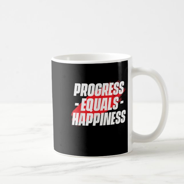 Progress Equals Hapness Motivational Quote Entrepr Kaffeetasse (Rechts)