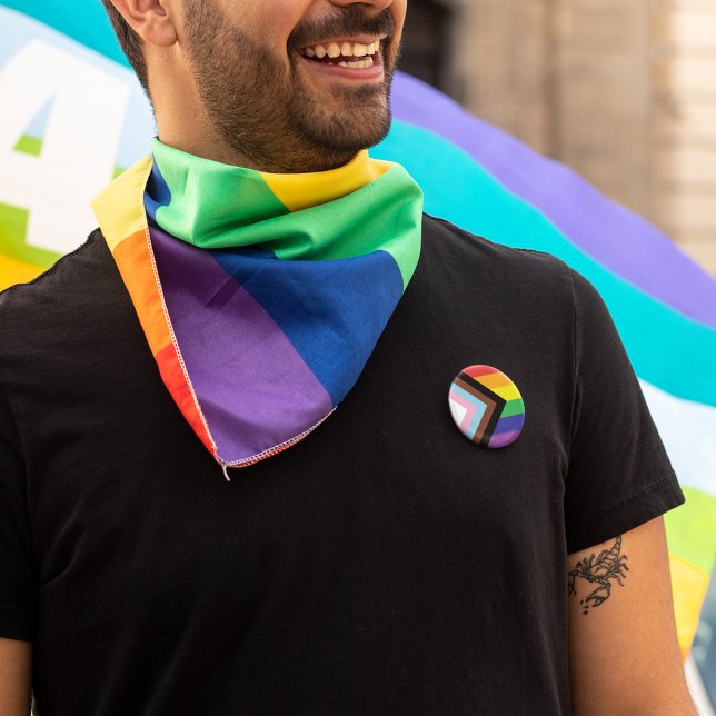 Progress Flag Rainbow Gender Diversity Pride Button (Von Creator hochgeladen)