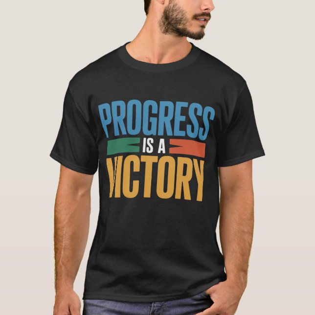 Progress Is a Victory men's Basic T-Shirt (Vorderseite)