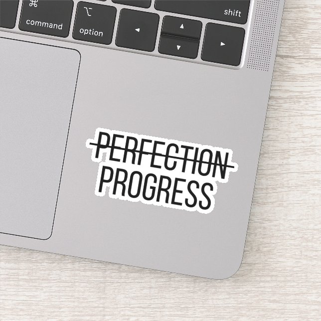 Progress Not Perfect Motivierend Aufkleber (Detail)