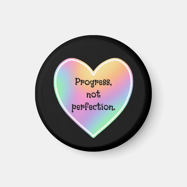 Progress Not Perfect Rainbow Magnet (Vorne)