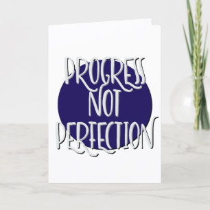 Progress Not Perfection 12-Stufen-Slogan Jahrestag Karte