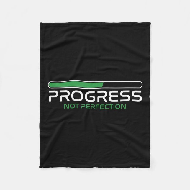 Progress Not Perfection _ Motivation Insration  Fleecedecke (Vorderseite)