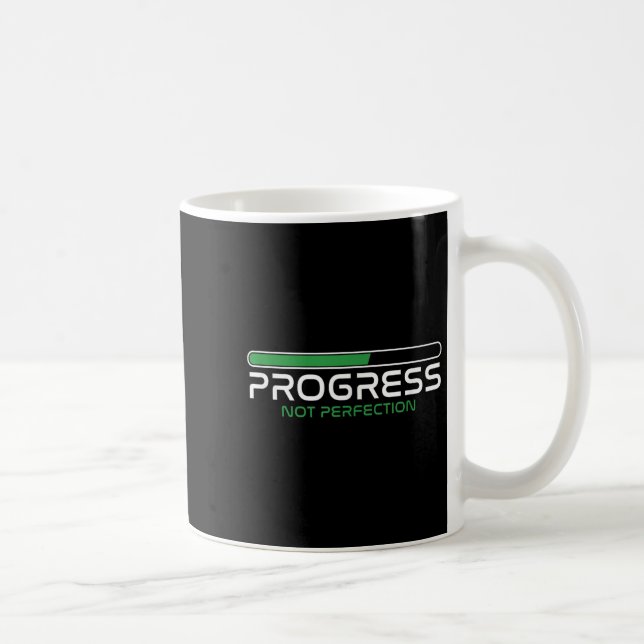Progress Not Perfection _ Motivation Insration  Kaffeetasse (Rechts)