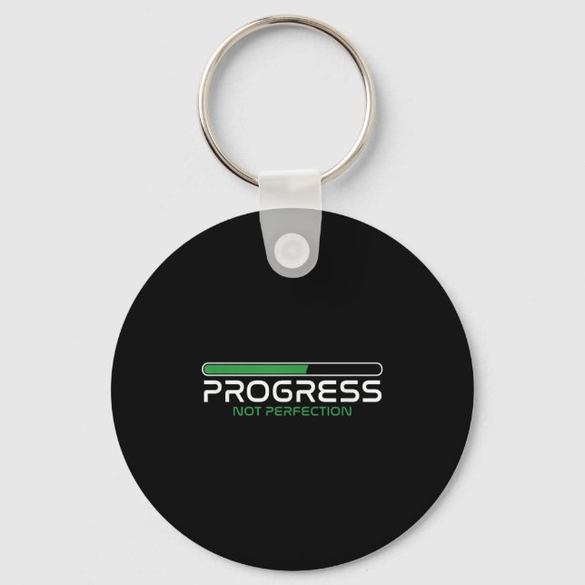 Progress Not Perfection _ Motivation Insration  Schlüsselanhänger (Vorderseite)
