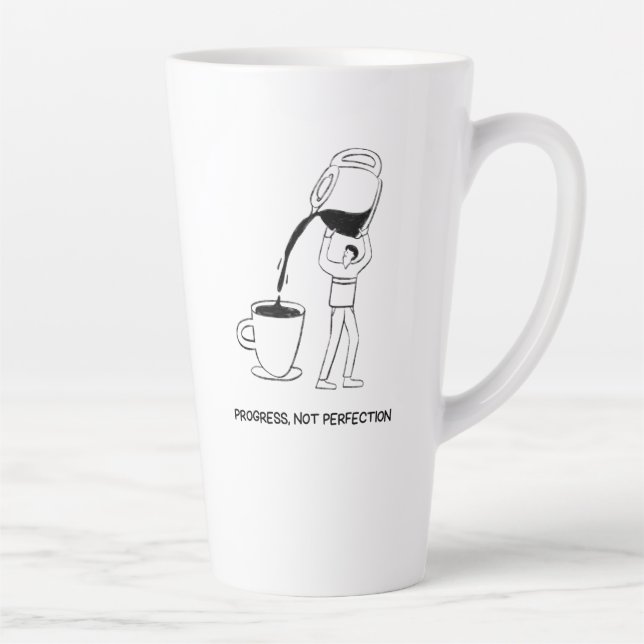 Progress. Not Perfection Mug Milchtasse (Rechts)