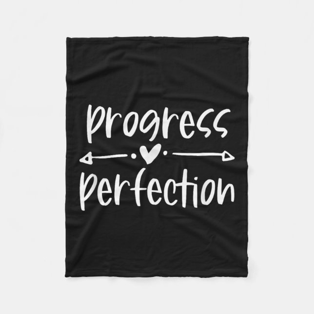 Progress Over Perfection Motivational  Fleecedecke (Vorderseite)