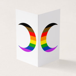 Progress Pride Crescent Moons Grußkarte Visitenkarten