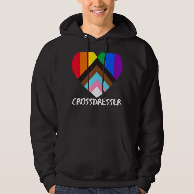 Progress Pride Flag Herzinklusivität Hoodie (Vorderseite)
