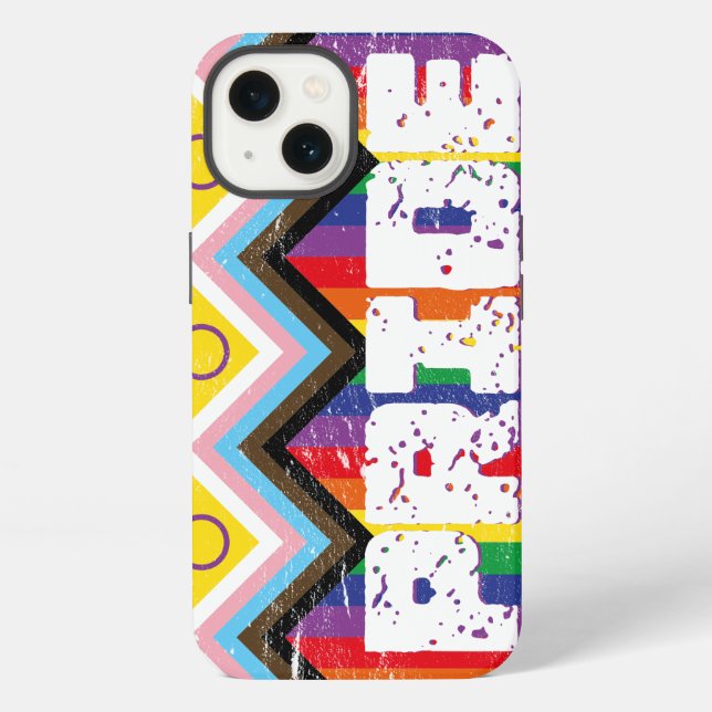 Progress Pride LGBTQ  iPhone Hülle (Rückseite)