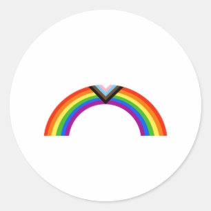 Progress Pride Rainbow Arch Runder Aufkleber