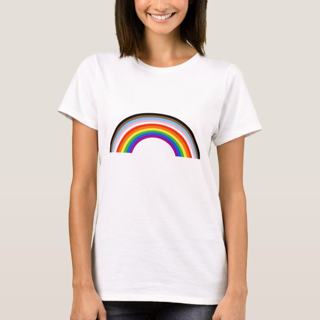Progress Priped Rainbow Arch T-Shirt (Vorderseite)