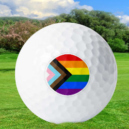 Progress Rainbow Flag Golf Balls, Stolz, LGBTQ Golfball